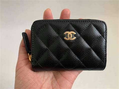 chanel coin purse black|chanel zippy coin purse.